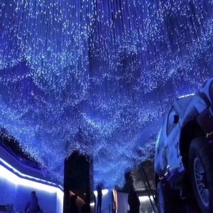 Cortina de Luz de Fibra Óptica <span class=keywords><strong>LED</strong></span> RGB de Venta Caliente de Fábrica, Panel de Luz de Plástico que Cambia de Color para Decoración de Paredes de Hoteles, KTV y Bares - Product Image 3