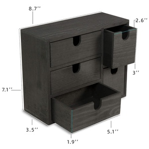 Organisateur <span class=keywords><strong>de</strong></span> <span class=keywords><strong>bureau</strong></span> pour fournitures <span class=keywords><strong>de</strong></span> <span class=keywords><strong>bureau</strong></span>, kit <span class=keywords><strong>de</strong></span> couture, boîte à bijoux, boîte décorative rectangulaire en bois <span class=keywords><strong>de</strong></span> pin sculpté - Style américain, portable, <span class=keywords><strong>DIY</strong></span> - Product Image 6
