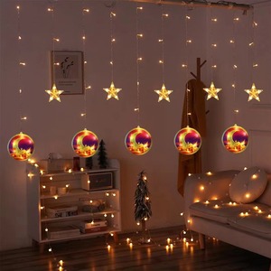 Đèn lồng lưỡi liềm nhà thờ hồi giáo đèn <span class=keywords><strong>LED</strong></span> đồ trang trí sao Đèn vòng hoa cho ramadan kareem EID mubarak bên văn phòng nhà masjid trang trí - Product Image 2