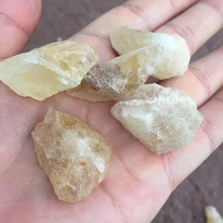 Preço de pedra de cura citrina áspero de quartzo natural de cristal natural de alta qualidade