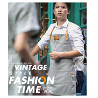 Vente en gros de bavoirs ajustables en denim pour barbecue, chefs, barmans, boulangers, tabliers horticoles avec poches pour chefs