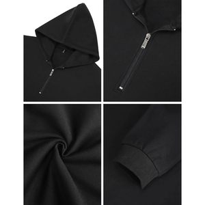 Sweat à capuche zippé personnalisé pour homme, en coton French Terry respirant, style streetwear - Product Image 6