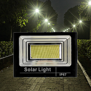 Projecteur <span class=keywords><strong>solaire</strong></span> LED haute luminosité 500W, lumière du jour 6000K, en alliage d'aluminium, garantie 3 ans, indice de protection IP67 pour usage routier - Product Image 1