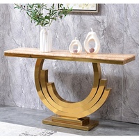 Table de porche nordique moderne en acier inoxydable, produit de luxe, légère, en marbre, Rock, plaque murale avec console murale
