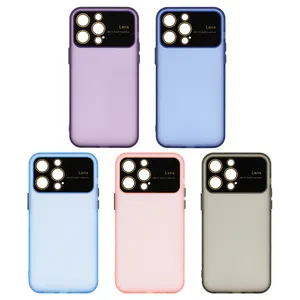 Large Skin Feeling Window Cell Phone Case for iPhone Samsung Xiaomi