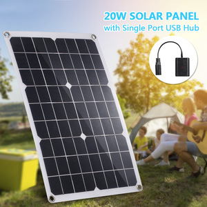 Chargeur solaire monocristallin semi-flexible 20W 24V, pliable, >21,5% d'efficacité pour batteries 12V, camping-car, bateau, voiture, usage maritime - Product Image 2