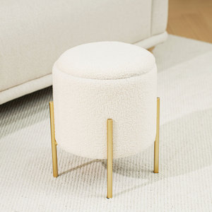 <span class=keywords><strong>Pouf</strong></span> rond moderne personnalisé Bailey avec <span class=keywords><strong>tabouret</strong></span> de rangement en velours Teddy Base en métal <span class=keywords><strong>Pouf</strong></span> <span class=keywords><strong>pouf</strong></span> de rangement au <span class=keywords><strong>design</strong></span> simple - Product Image 2