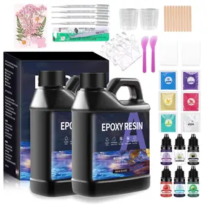 Amazom Eoxpy Kit de resina 1:1 DIY para joias Molde de silicone Pigmento para arte Resina Epóxi Artesanal Pacote de ferramentas Resina