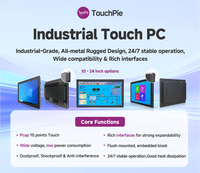 Monitor Táctil Industrial DC12V/24V de 12.4/15/17/21.5/23.6 Pulgadas, Panel PC con Sistema Operativo Ubuntu o Debian, WIFI, RS232, RJ45, RS485, 4G para HMI