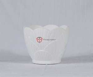 แจกันพลาสติกทรงเปลือกหอย สไตล์นอร์ดิก สีขาว แจกันเซรามิกตกแต่งห้องนั่งเล่นแบบเรียบง่าย - Product Image 1