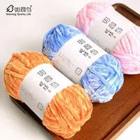 Benang Rajut Akrilik Campuran Tahan Abrasi dan Anti Asam untuk Boneka Rajut DIY, Selimut, Tas, Syal, 100G/6Mm