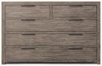 Commode à 5 tiroirs en bois massif de style européen moderne, finition chêne vieilli, pour chambre et salon, meuble de rangement avec tiroirs larges pour la maison