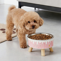 Bols à nourriture chat chien acier inoxydable surélevé accessoires pour animaux bols mangeur en gros produits pour chiens