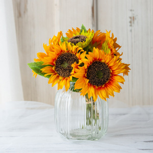 Bouquet de tournesols artificiels en soie West Lake Butterfly, 30cm-100cm, pour décorations de mariage et de maison - Product Image 2