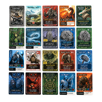 Jeu de cartes de stratégie TCG d'aventure fantastique haut de gamme avec logo personnalisé et cartes de construction de deck à collectionner pour des soirées amusantes