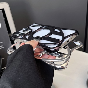 Ultra a prueba de golpes <span class=keywords><strong>3000</strong></span> Gauss magnético sin marco galvanizado hueco TPU cubierta protectora para iPhone 11 16 fundas para teléfonos móviles - Product Image 6