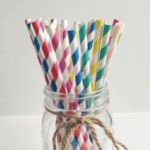 Pailles jetables biodégradables pas chères, colorées, personnalisées, en papier, vente en gros, écologiques - Product Image 4