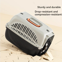 Cage de transport pour chat, rigide et pliable, en plastique, pour voyages en avion, transport portable en extérieur, idéale pour les déplacements chez le vétérinaire et les trajets aériens