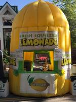 Support de limonade gonflable Oxford/PVC d'été avec bannière alternative Tente portable pour les ventes de boissons en plein air