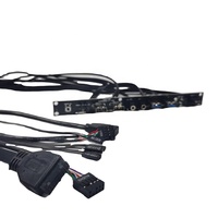 Panneau frontal double USB 3.0/double USB 2.0, USB 3.1 Type-C, feuille de PVC, garantie 12 mois, AUDIO HD + Câble pour boîtier d'ordinateur