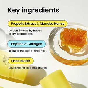 Propolis Lèvres Cerin Logo Personnalisé Vitamine E Biologique Naturelle Miel de Manuka Baume à Lèvres Hydratant Soin des Lèvres de Marque Privée - Product Image 3