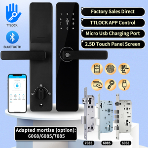 Tuya mật khẩu khóa cửa Electro Magnetic vân tay Cửa Khóa Door Knob với bàn phím keyles - Product Image 4