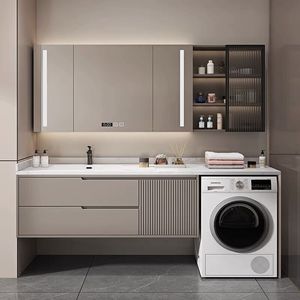 <span class=keywords><strong>Lavadora</strong></span> Gabinete integrado Gabinete de baño Luz Gabinete de <span class=keywords><strong>lavabo</strong></span> de inodoro de lujo Personalizado - Product Image 2
