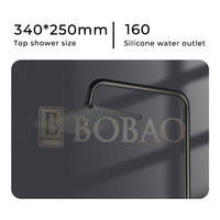 Robinet mural en laiton gris pistolet, ensemble de douche, robinets de salle de bain, kits en laiton, pluie, mitigeur, ensemble douche souple