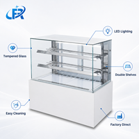 Vitrine Réfrigérée Personnalisée OEM/ODM pour Pâtisseries et Gâteaux, Faible Bruit, Économe en Énergie, avec Éclairage LED et Verre Anti-Buée 45 °   Armoire d'angle