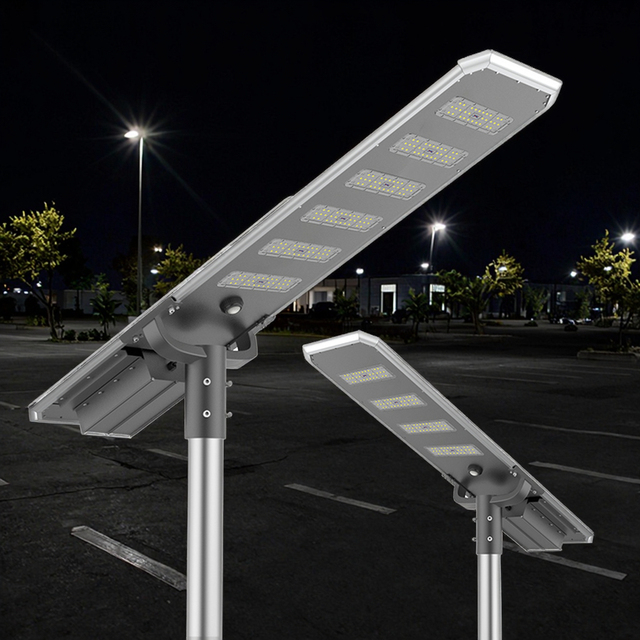 IP66 100W/150W/200W Solar Street Lamp with LiFePO4 Battery & MPPT Controller for Commercial Parking Lot Dusk to Dawn Lighting