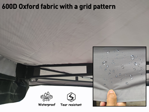 Tenda a sospensione a 270 gradi senza gambe, impermeabile, in tessuto Oxford 600D, tenda a sezione pop-up autoportante per veicoli, SUV, furgoni, auto, <span class=keywords><strong>camper</strong></span> - Product Image 4