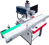 Machine de marquage laser CO2 en ligne à positionnement visuel pour carton, sacs PET et PP, date, lot, code QR