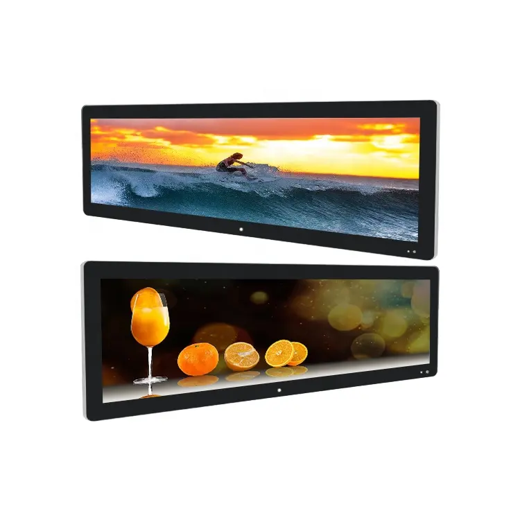 28.6inch LCD kéo dài thanh xe buýt tàu điện ngầm TV điểm đến Hội Đồng Quản Trị DC12-36V quảng cáo hiển thị Màn hình Màn hình với HDMl