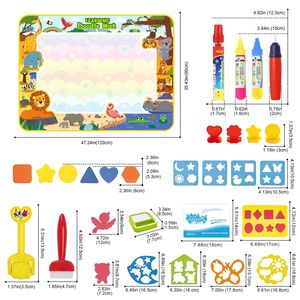 Tapis de <span class=keywords><strong>dessin</strong></span> à l'eau recyclable 120*<span class=keywords><strong>90</strong></span> cm, jouet multi-accessoires, tapis de gribouillage à l'eau pour animaux, pour enfants de 2 à 4 ans - Product Image 4