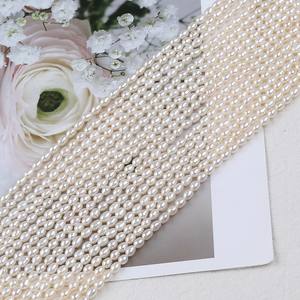 Perlas de Agua Dulce Naturales de 3-4 mm, Forma de Arroz, para Collares y Pulseras, Venta al por Mayor en Zhuji - Product Image 3