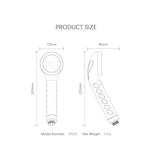 Hot Bán Trong Suốt Cao-Áp Lực ABS Lọc Ổ Cắm Duy Nhất Đầu Vòi Hoa Sen Tiết Kiệm Nước Loại Bỏ Clo Cho Phòng Tắm Sử Dụng - Product Image 6