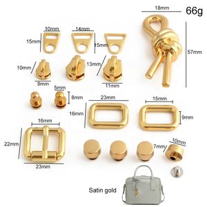 Kit complet de quincaillerie de remplacement de luxe pour sacs <span class=keywords><strong>à</strong></span> <span class=keywords><strong>main</strong></span>, comprenant fermoirs métalliques, loquets, boutons-pression, fermoirs <span class=keywords><strong>à</strong></span> nœud en cuir durables pour le bricolage et accessoires de maroquinerie - Product Image 3