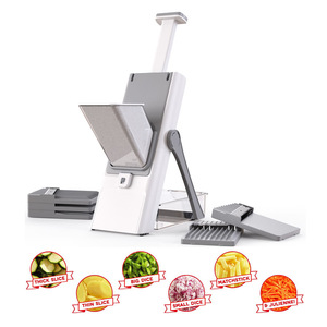 Yeni varış çok fonksiyonlu gıda patates doğrayıcı şeritler <span class=keywords><strong>Julienne</strong></span> Dicer güvenli battaniyeler dilimleme 5 in 1 sebze kesicisi - Product Image 1