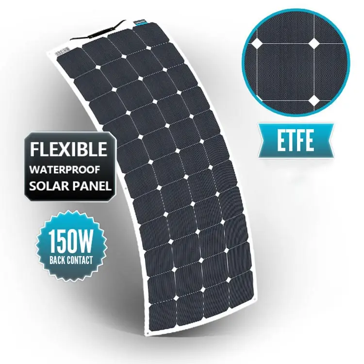 Mono or Poly 18V Small Size Panel 150W 100W EFTE portable photovoltaic module home and camping A Grade flexible Solar Panel