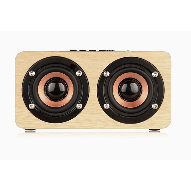 High Quality Mini Wooden Portable Wireless for V5.0 Speaker 6W Output for Mobile Phone Home Theatre Use Battery Power