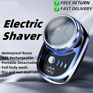 Mini Afeitadora Eléctrica para Hombre, Portátil, Desmontable, Resistente al Agua, Recargable por USB, Recortadora de Barba y Vello Corporal - Product Image 2