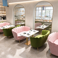 Ensemble de tables et chaises en marbre, style nordique minimaliste, tendance, personnalisable, pour café, restaurant, dessert, loisirs