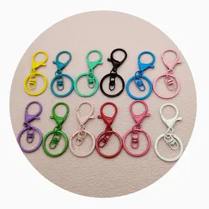 100pcs Swivel Snaps Lobster Clasp Hook Keychain Jewelry Findings Car Key Collection