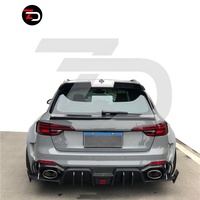 Kit carrosserie large ZD style tendance avec séparateur avant, diffuseur arrière, jupes latérales et extensions d'ailes pour Audi A4l S4 RS4 Avant B9