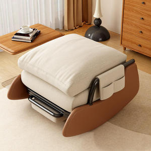 Fauteuil inclinable moderne avec fonction de balancement pliable en cuir PU pour adultes, idéal pour la maison, les loisirs et l'hôpital - Product Image 5