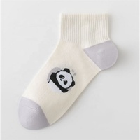 Printemps été nouvelles chaussettes courtes Panda de dessin animé mignon pour les femmes chaussettes basses blanches confortables
