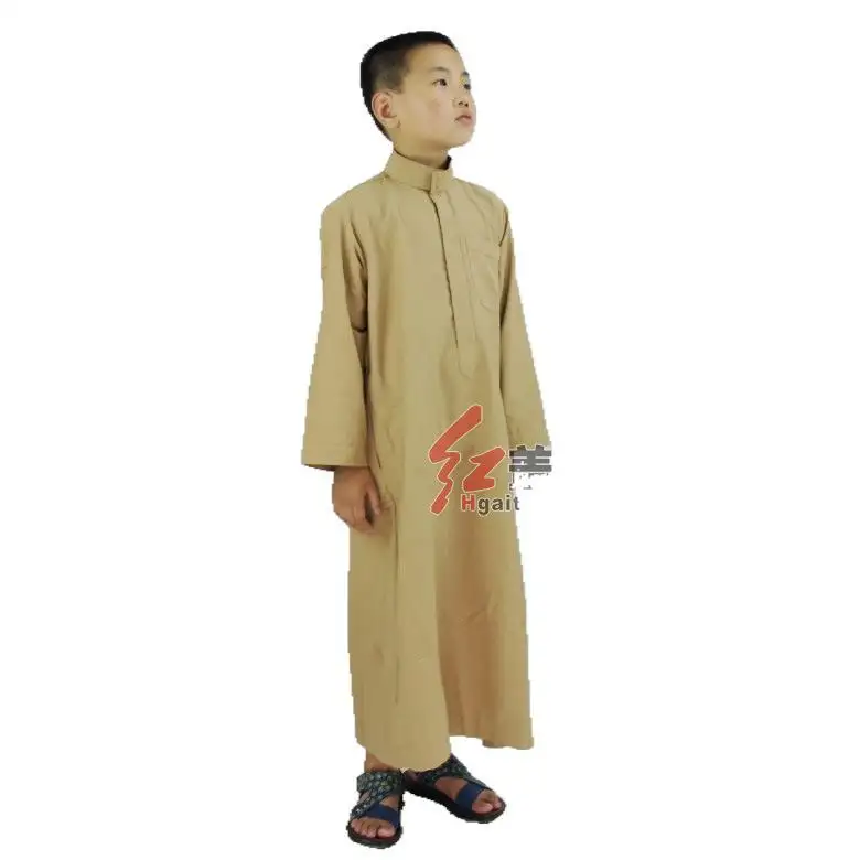 Grosir Desain Baru 2022 Kaftan Anak-anak Muslim Kualitas Tinggi Pakaian Anak-anak Muslim Islami Thobe
