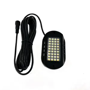 Lampu Sorot Mobil Multi Warna kustom tahan air 44W, lampu batu RGBW DC 12V sistem pencahayaan otomatis dengan kontroler aplikasi, aksesori lampu mobil