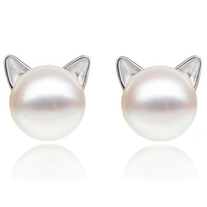 Collana con Orecchie di Gatto e Perle Finte, Ciondolo Dolce e Giocoso per Ragazze e Donne - Product Image 2