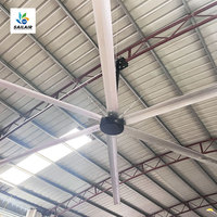 Ventilateur de plafond industriel HVLS, moteur 220V, ventilateur de toit pour l'aération des ateliers/des entrepôts